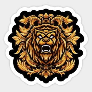 Lion Floral Sticker